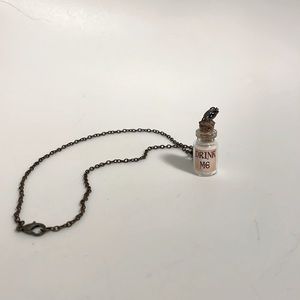 Alice in Wonderland inspired necklace. “drink me” potion